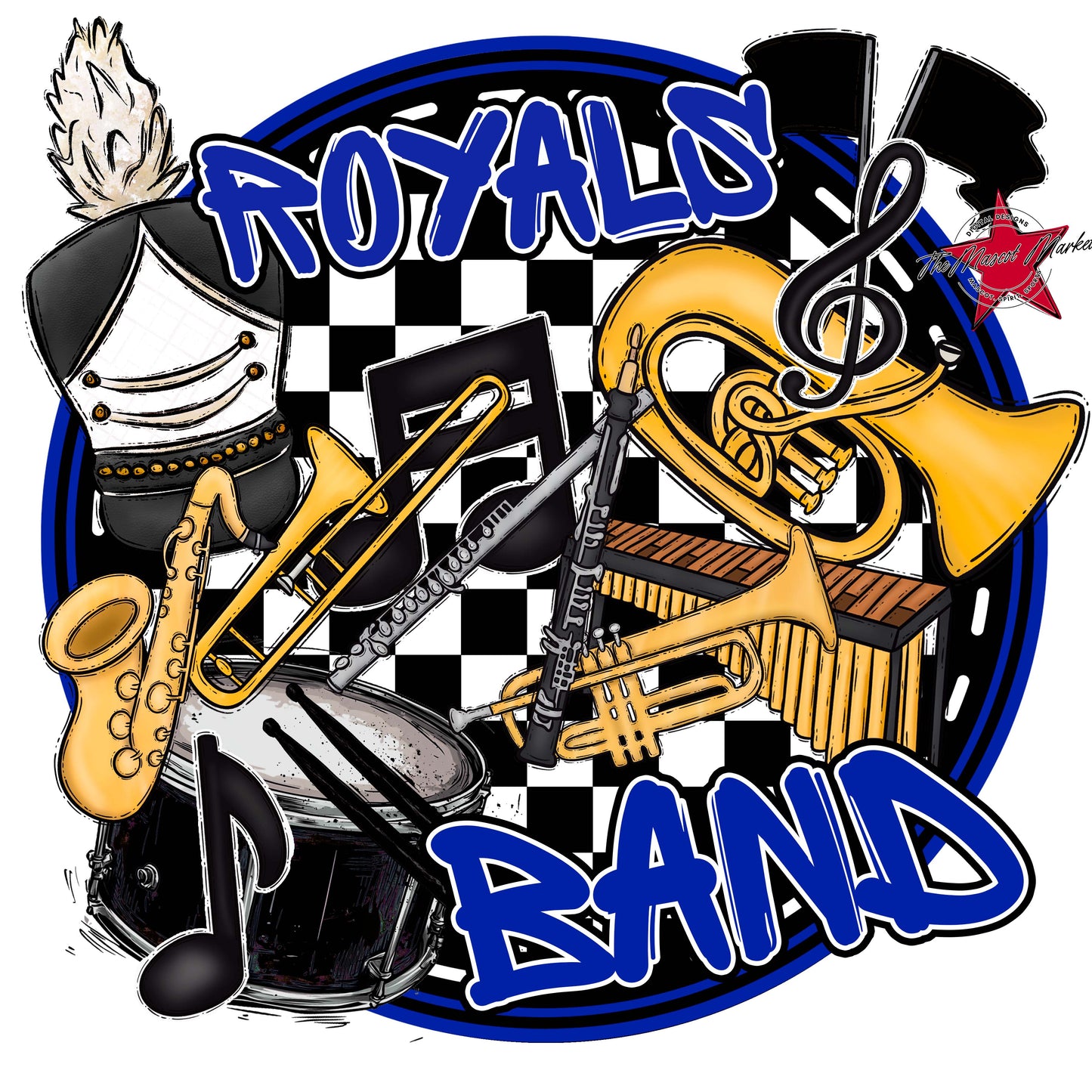 Royals Circle Band Frame-Royal Blue