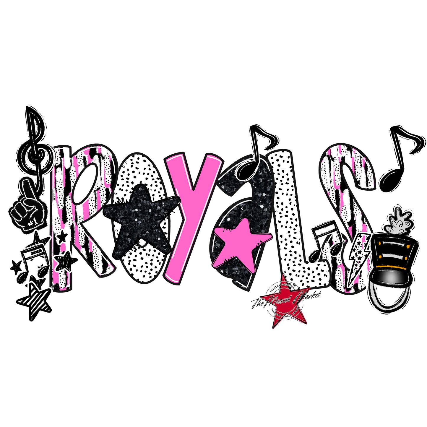 Royals Band Scrape-Baby Pink