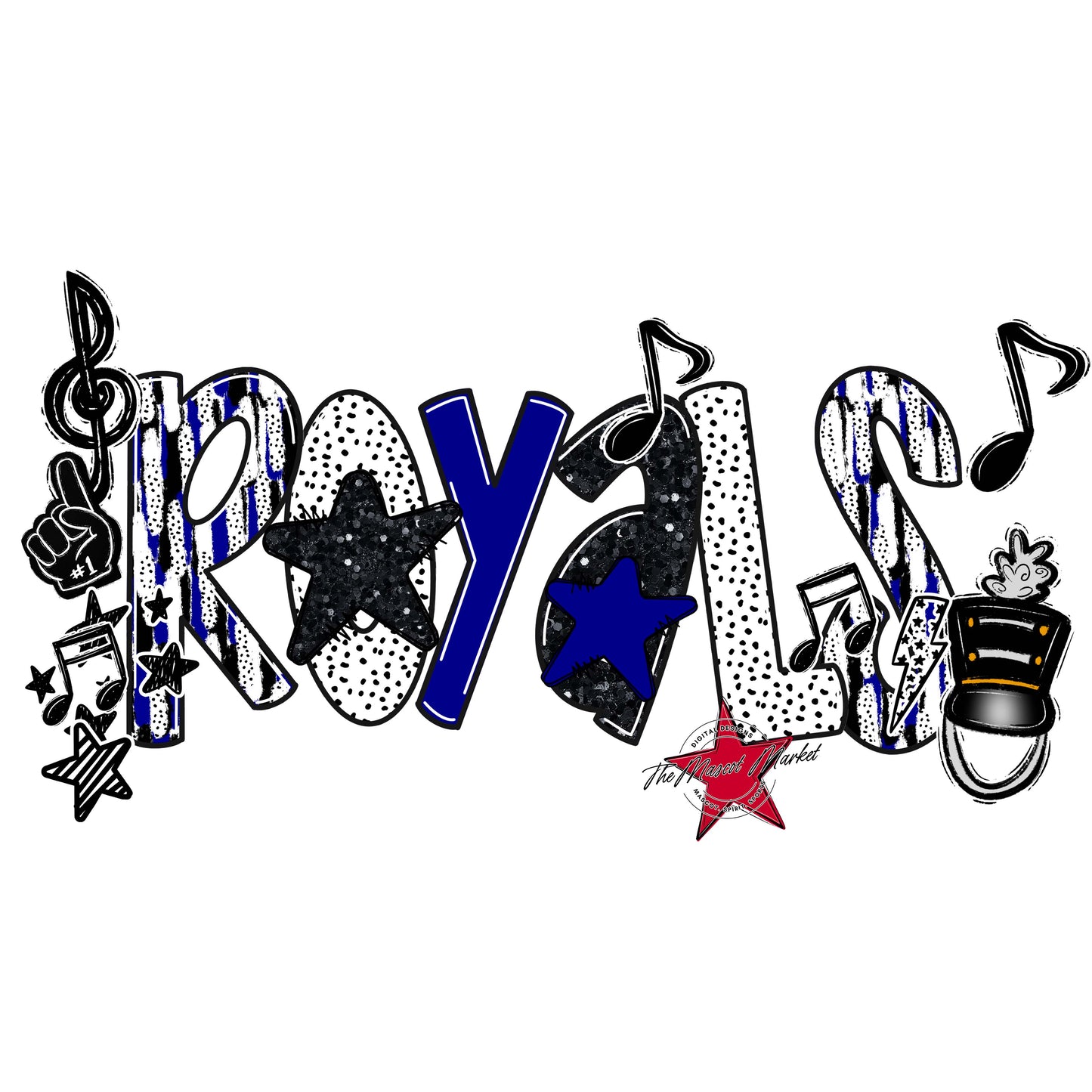 Royals Band Scrape-Blue
