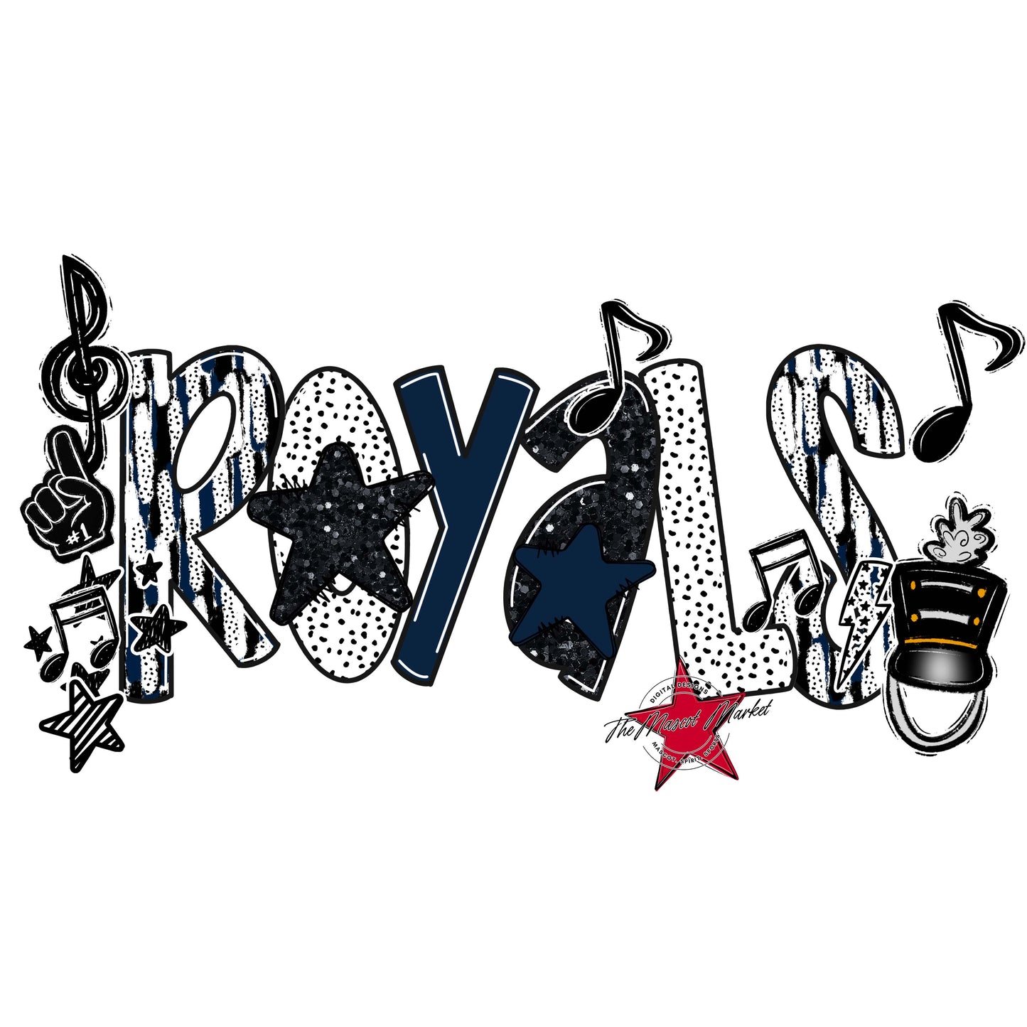 Royals Band Scrape-Navy
