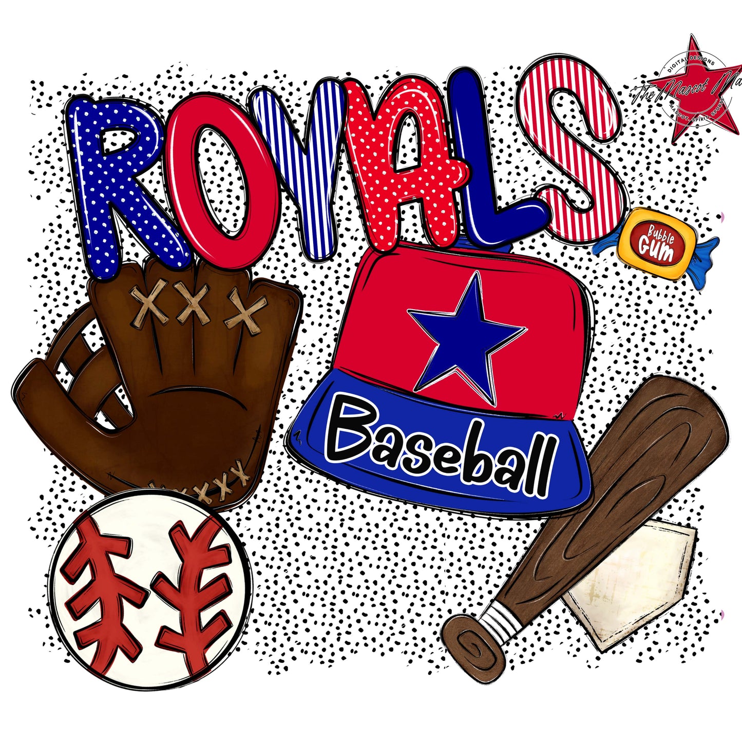 Royals Baseball Spirit-Blue & Red