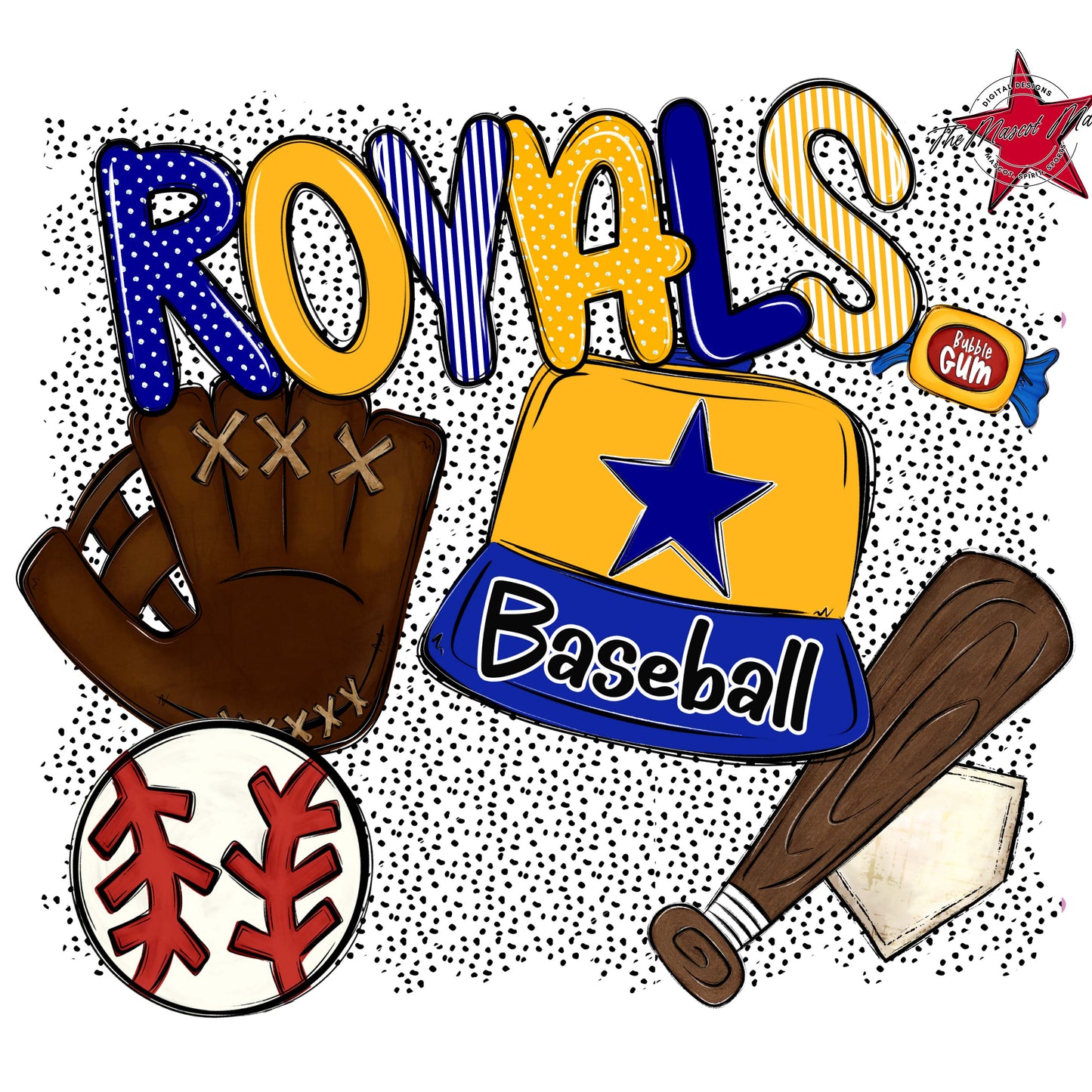 Royals Baseball Spirit-Blue & Yellow