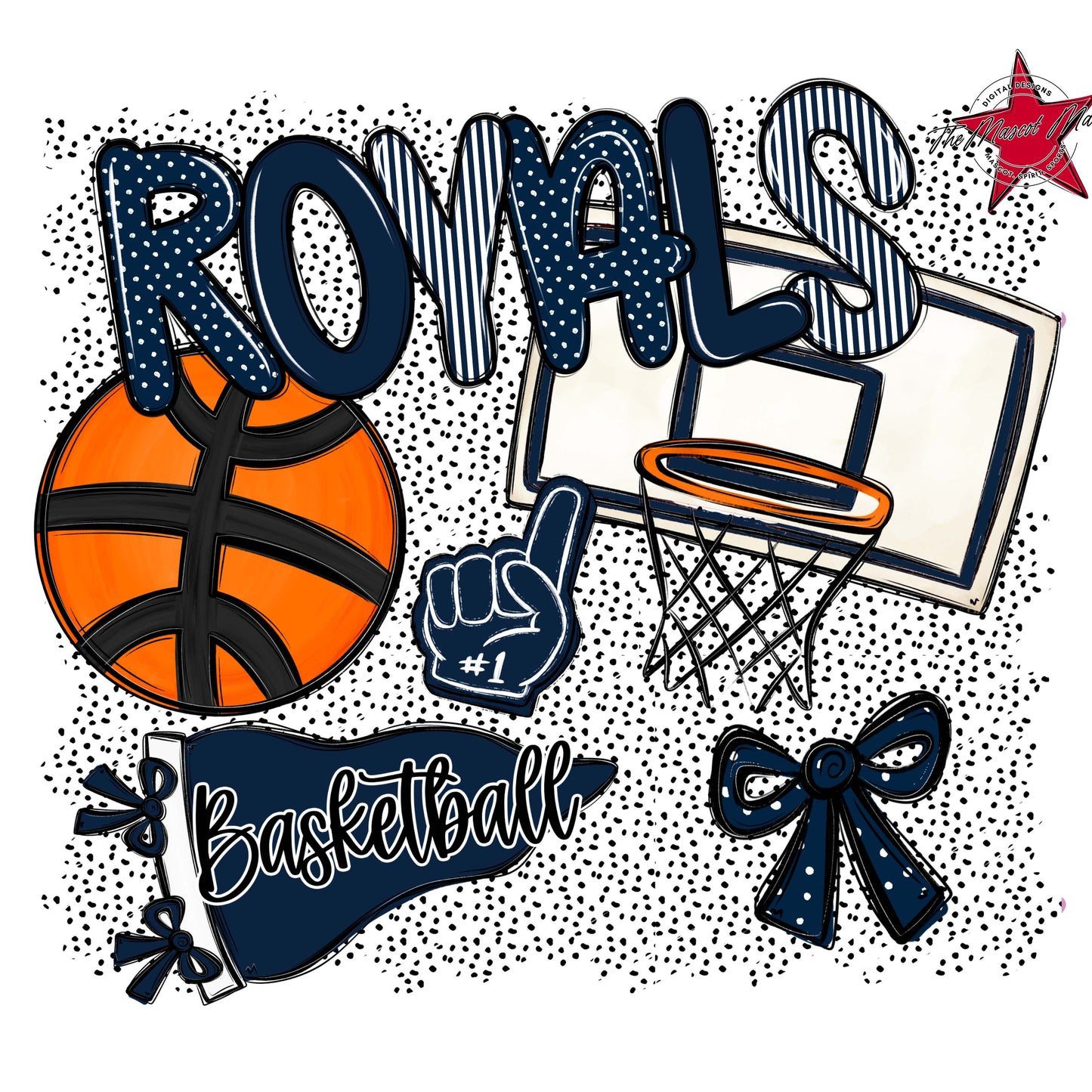 Royals Basketball Spirit-Navy