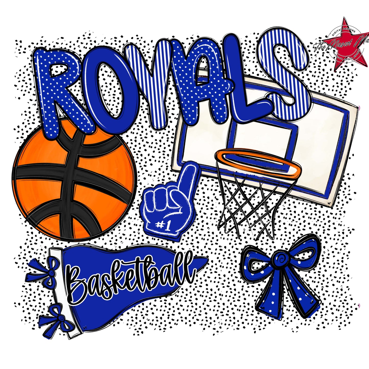 Royals Basketball Spirit-Royal Blue
