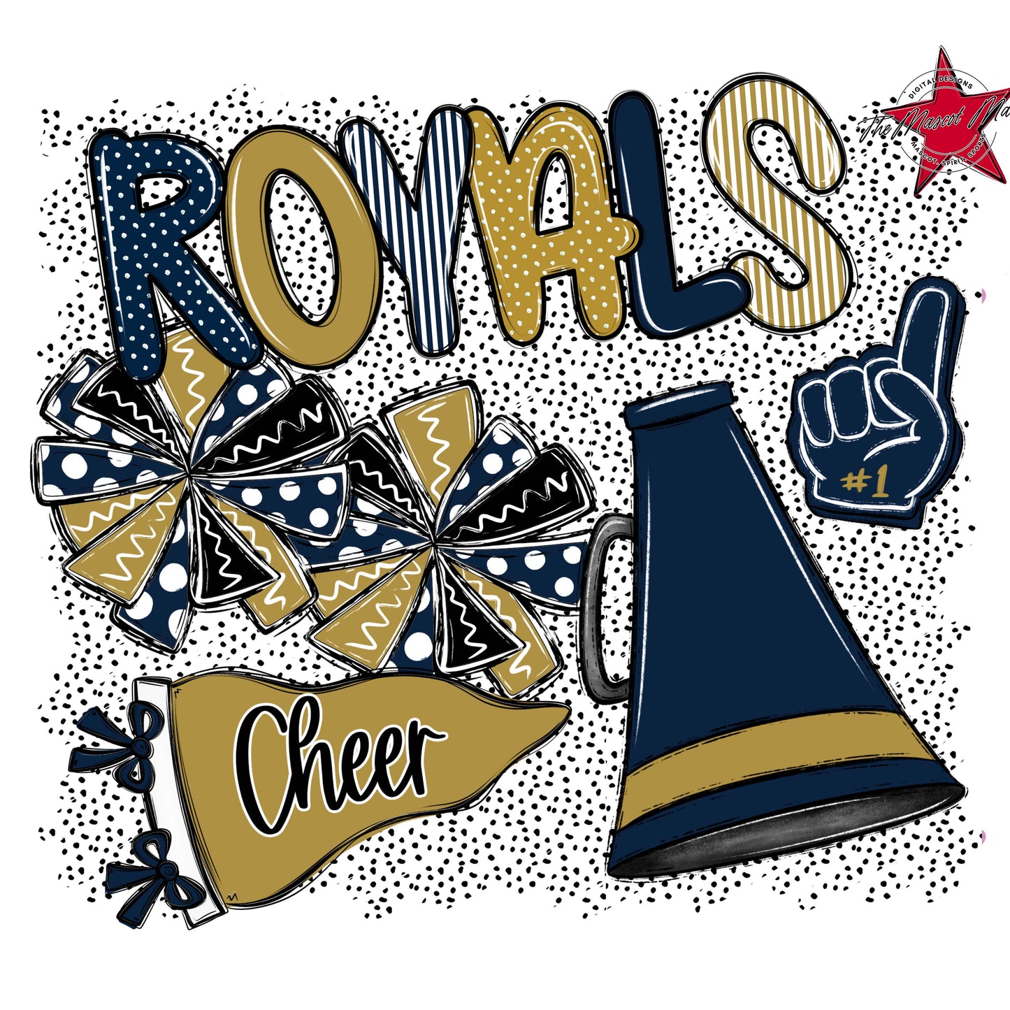 Royals Cheer Spirit-Navy & Gold