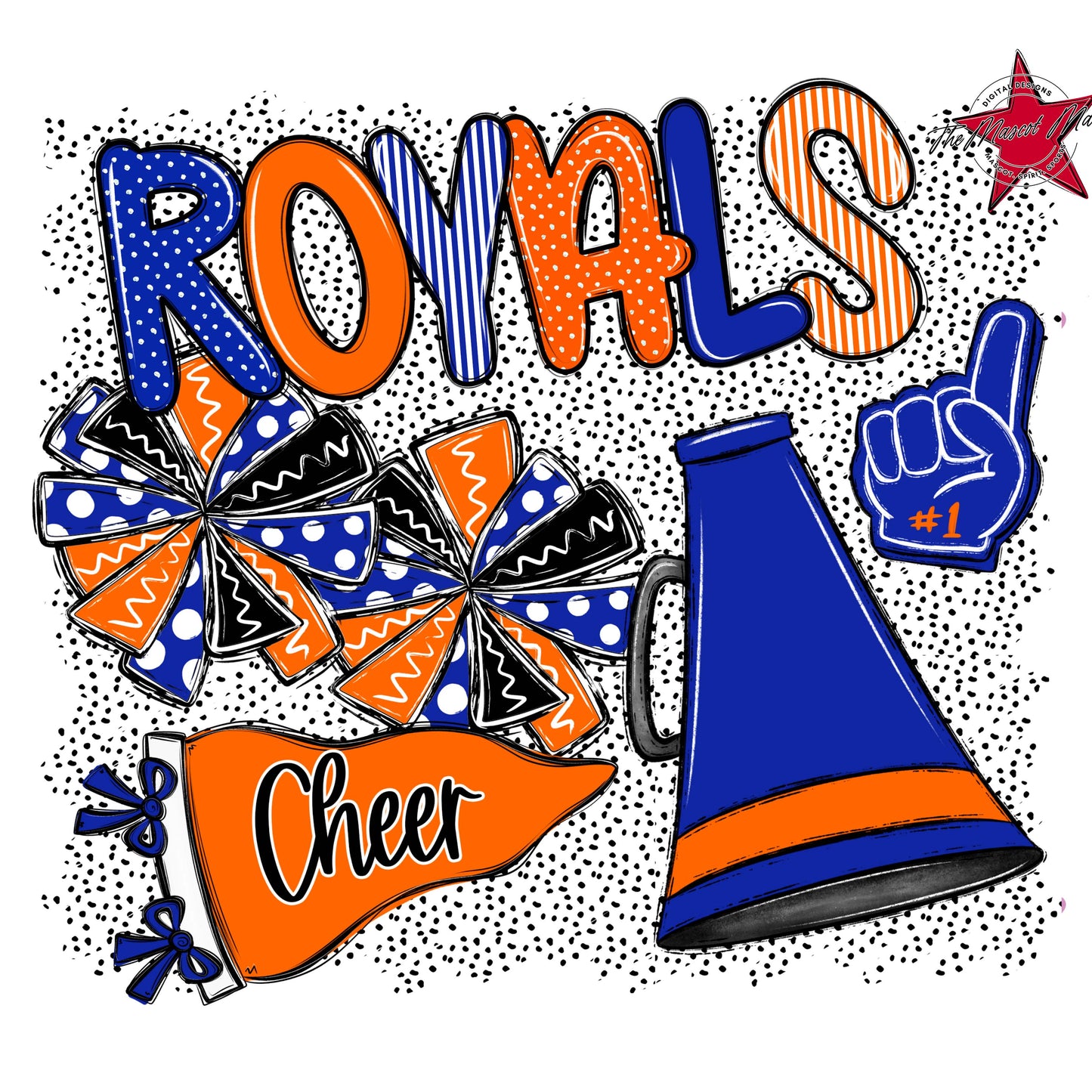 Royals Cheer Spirit-Royal Blue & Orange
