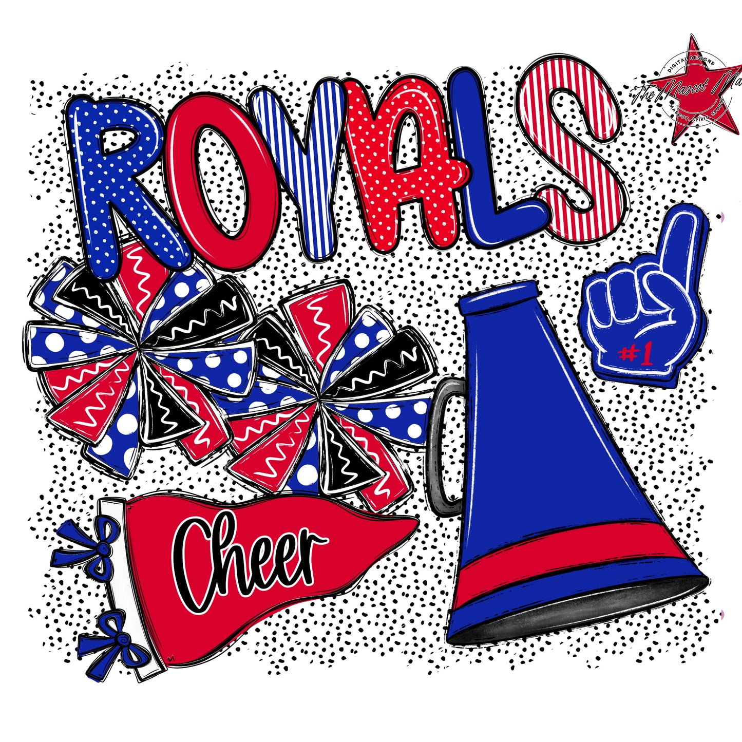 Royals Cheer Spirit-Royal Blue & Red