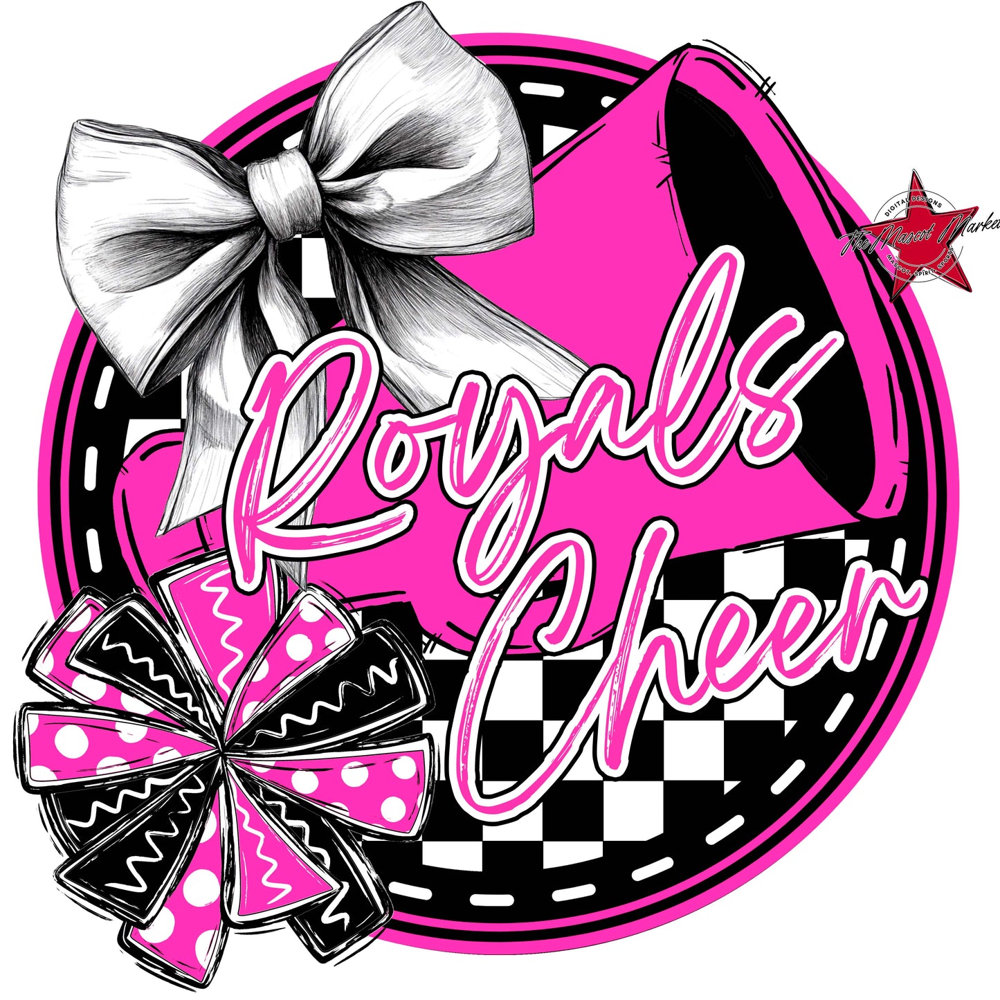 Royals Circle Cheer Frame-Pink