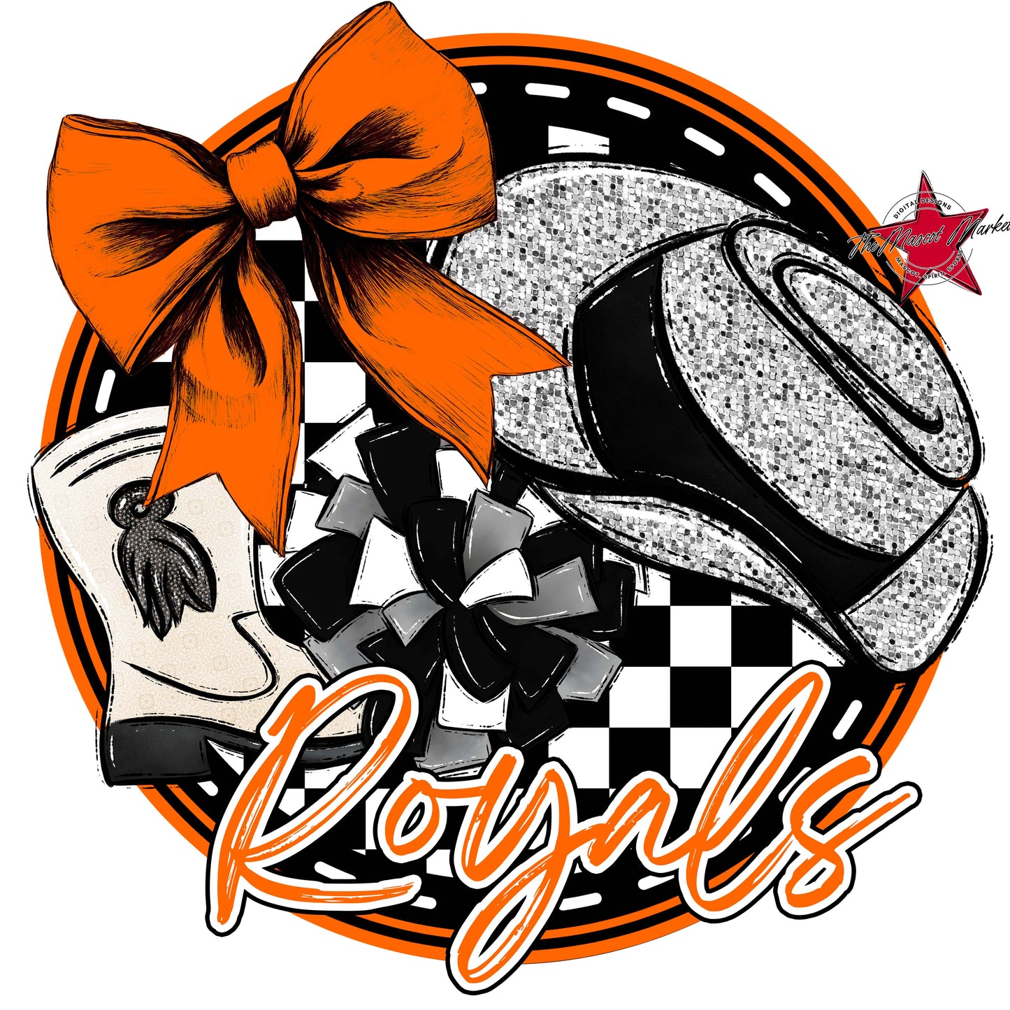 Royals Circle Drillteam Frame-Orange