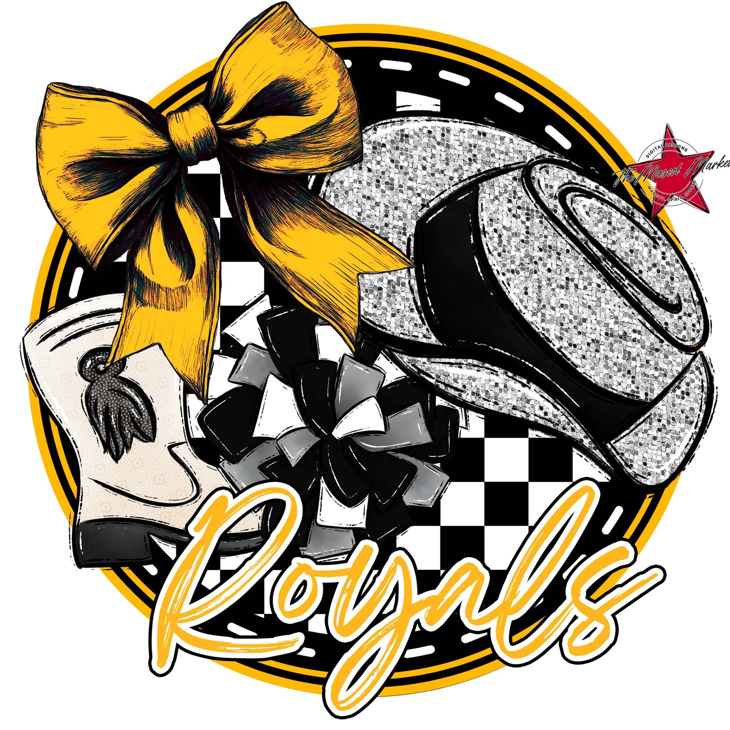 Royals Circle Drillteam Frame-Yellow