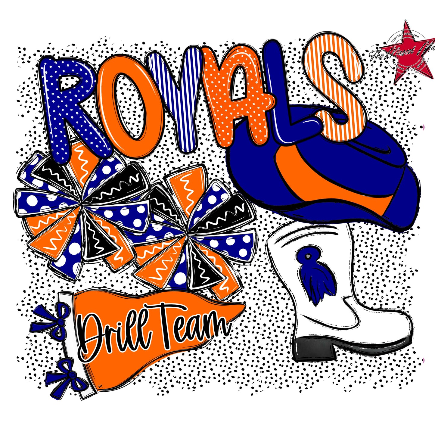 Royals Drillteam Spirit-Blue & Orange