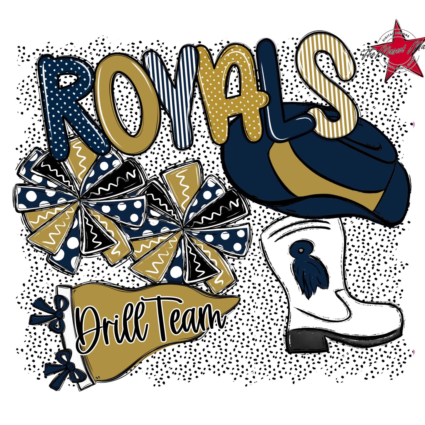 Royals Drillteam Spirit-Navy & Gold