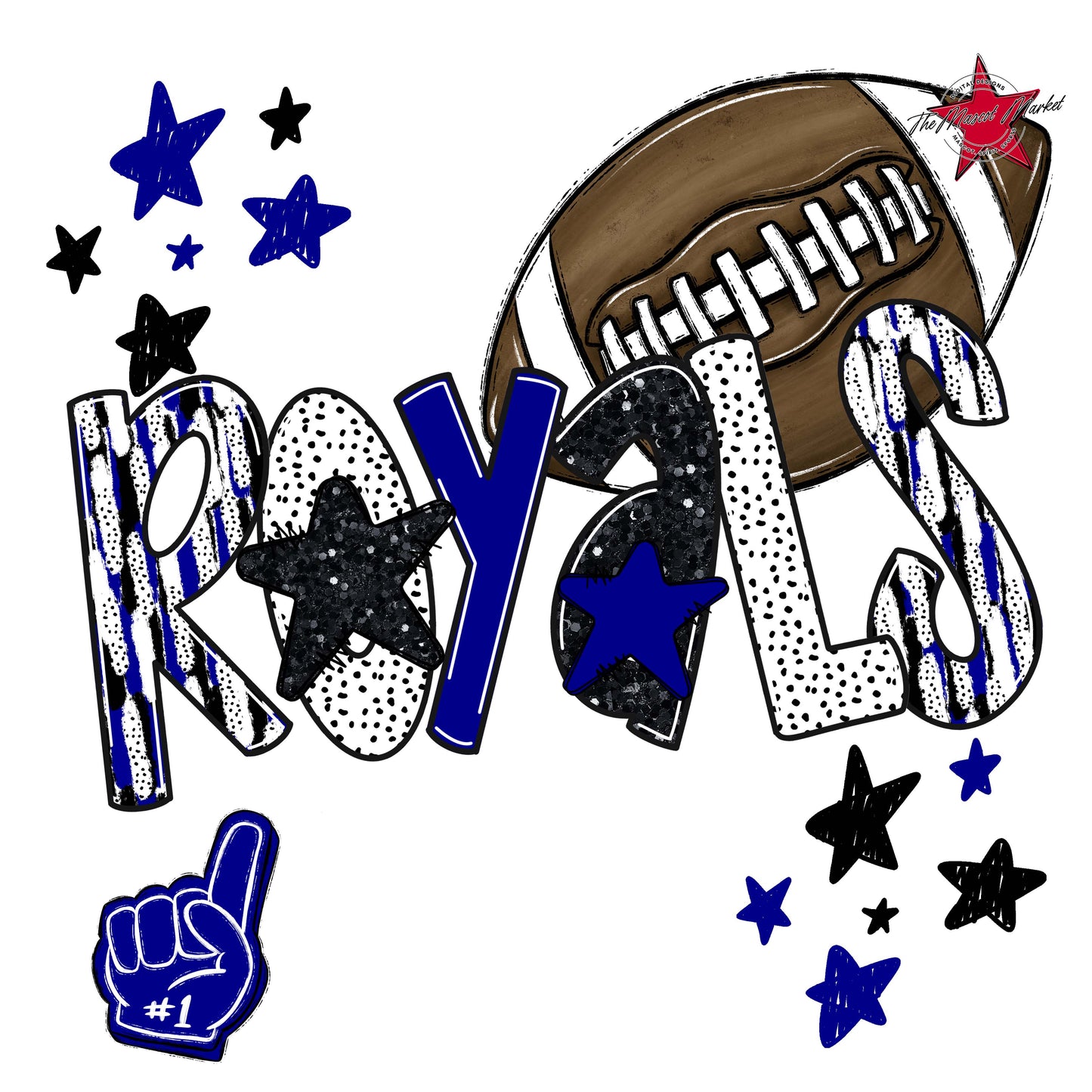 Royals Football Scrape-Blue