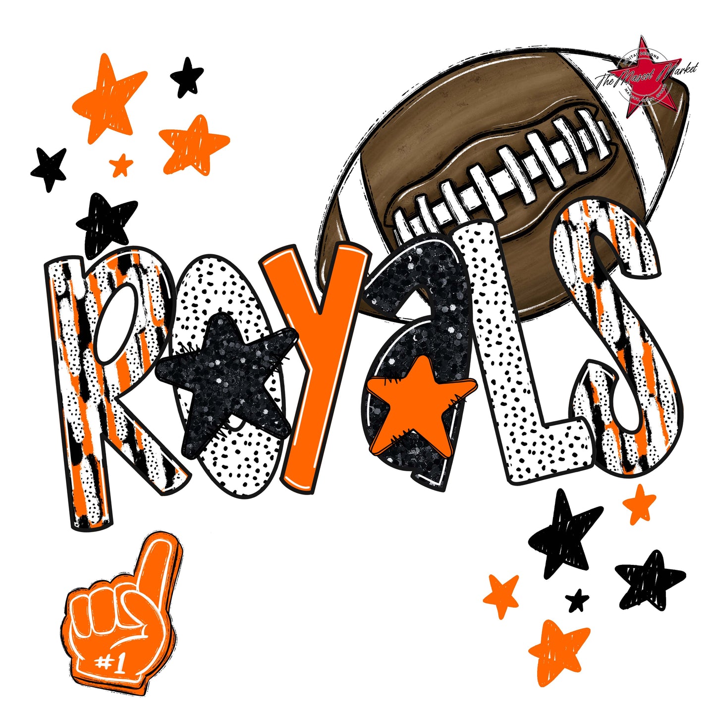 Royals Football Scrape-Orange