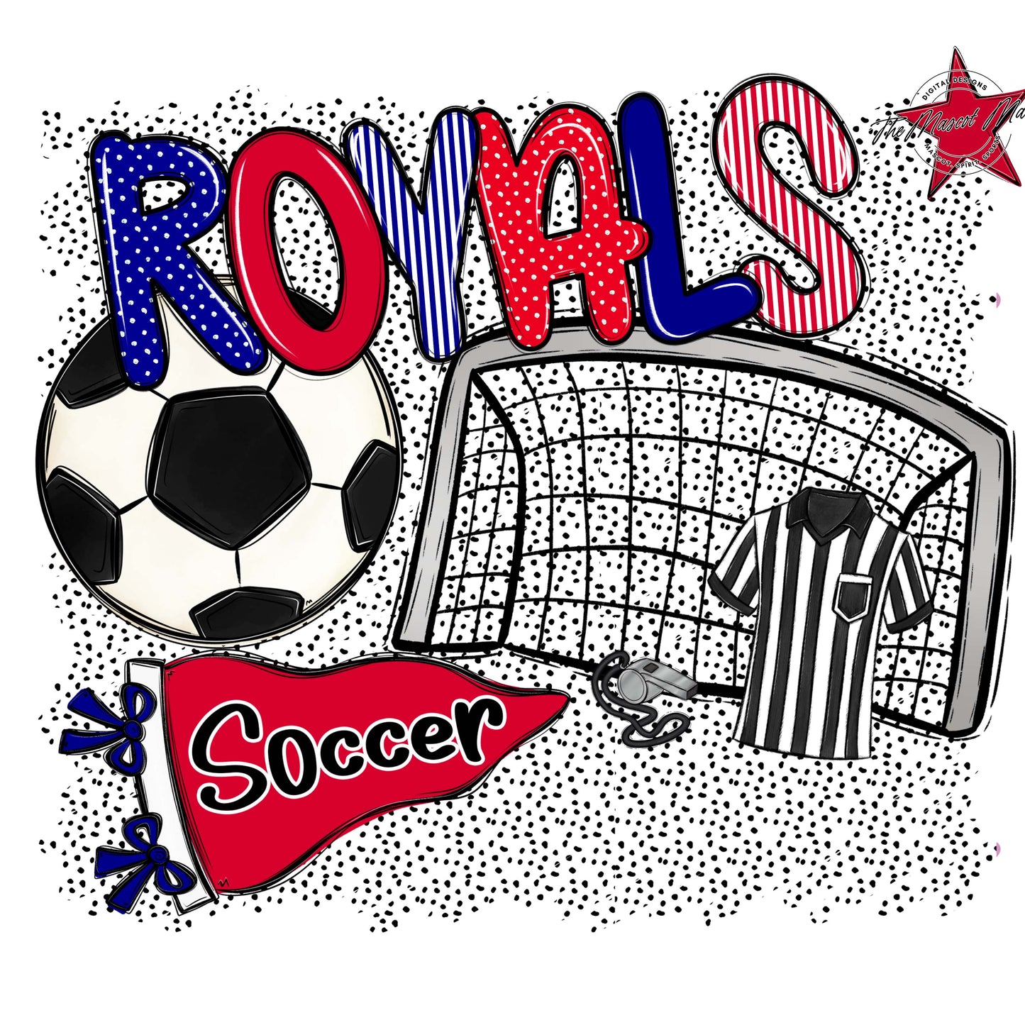 Royals Soccer Spirit-Blue & Red