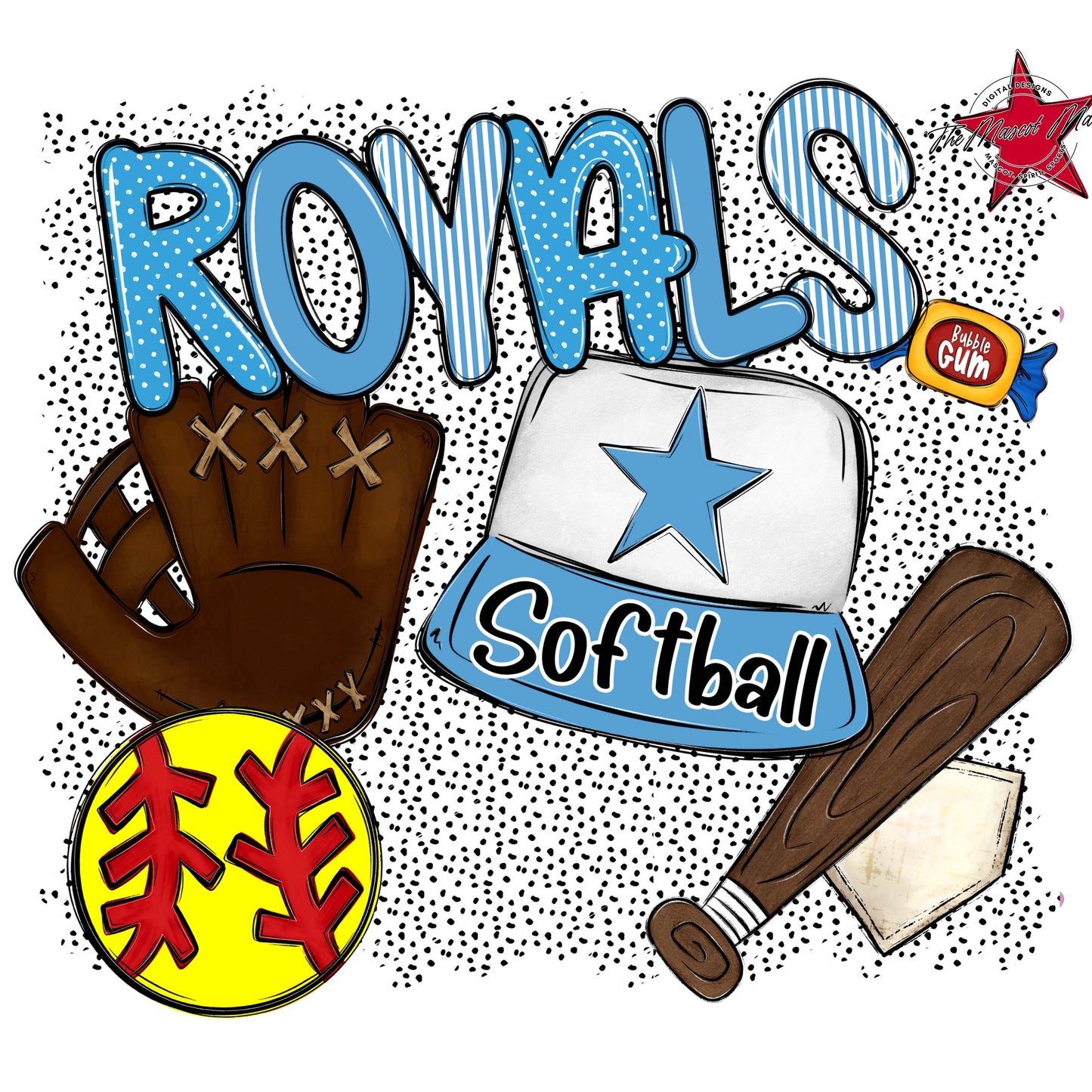 Royals Softball Spirit-Carolina Blue