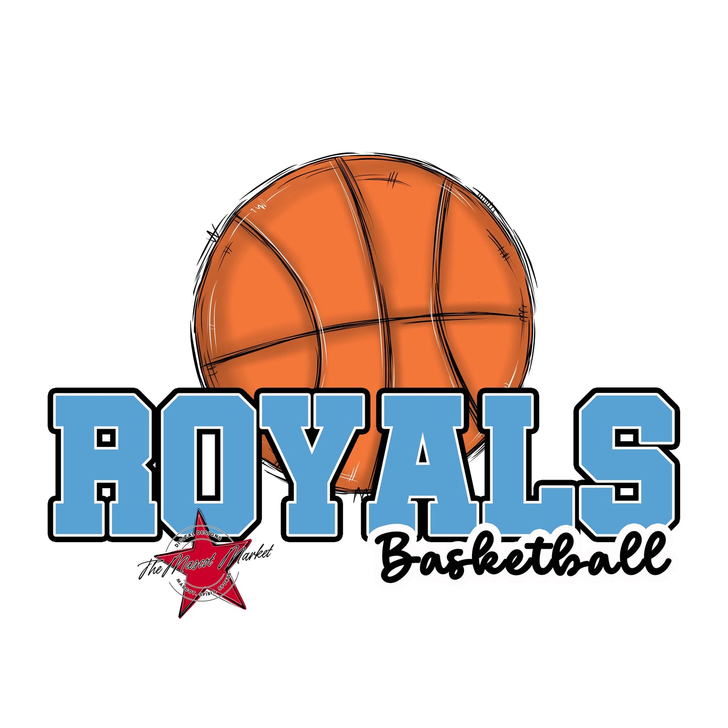 Royals Varsity Basketball-Carolina Blue