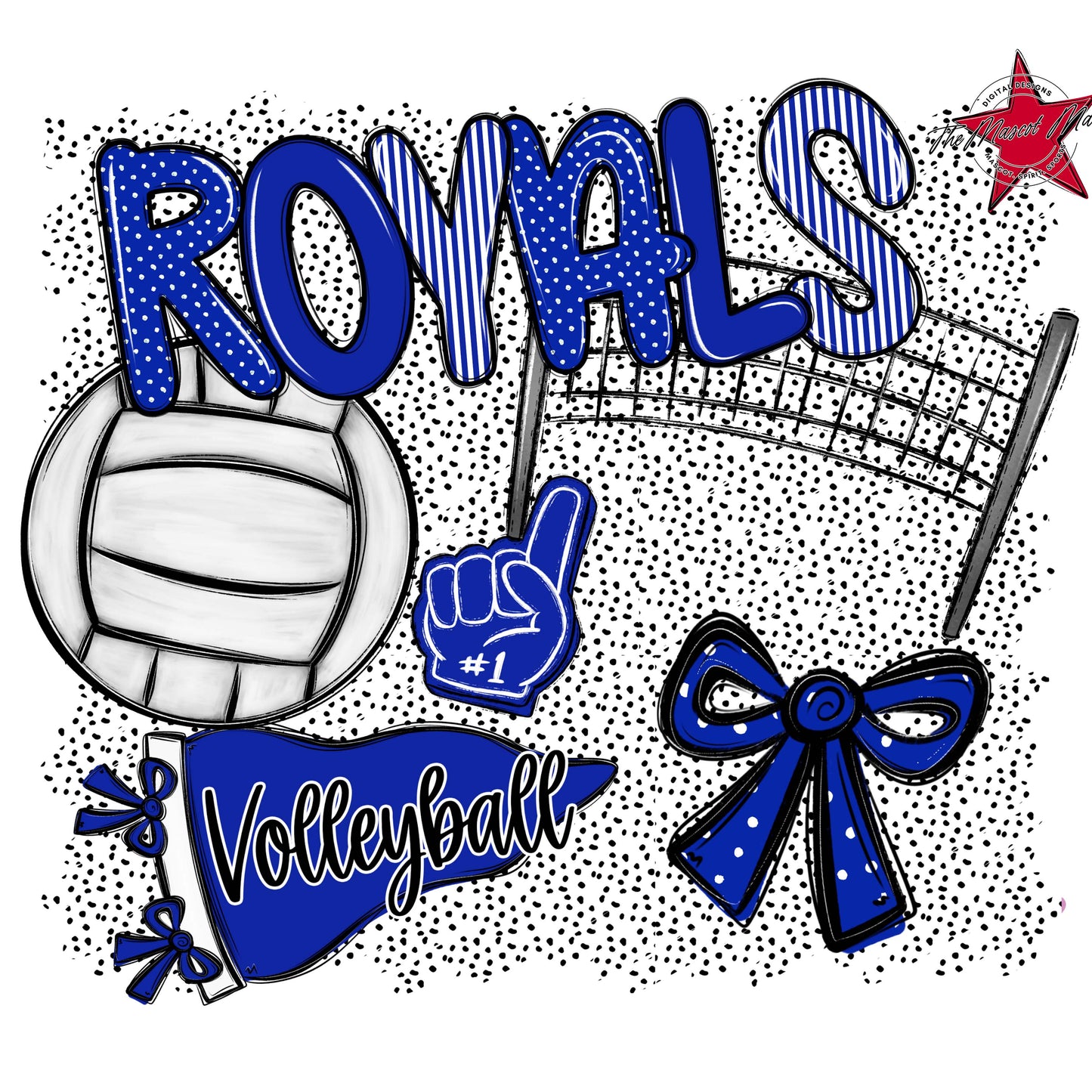 Royals Volleyball Spirit-Royal Blue