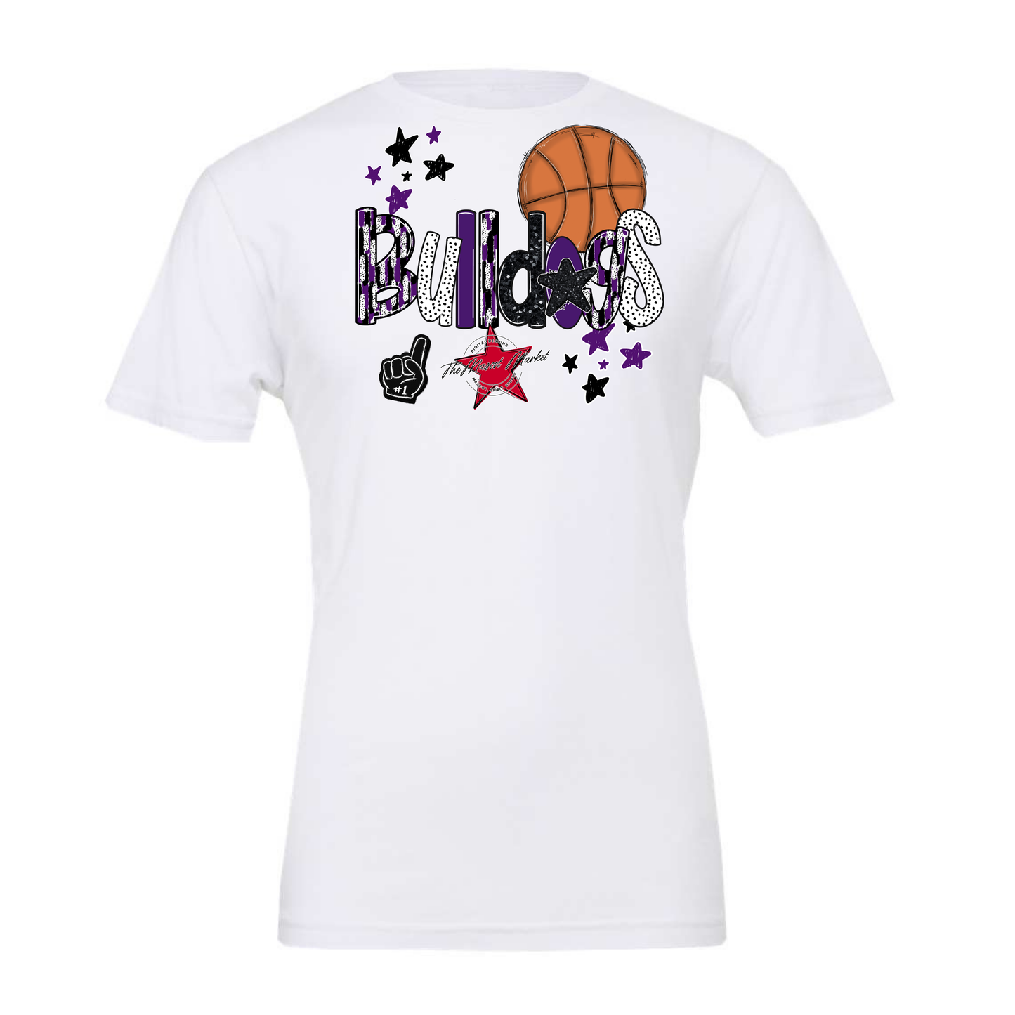 Bulldogs Basketball Scrape-Purple