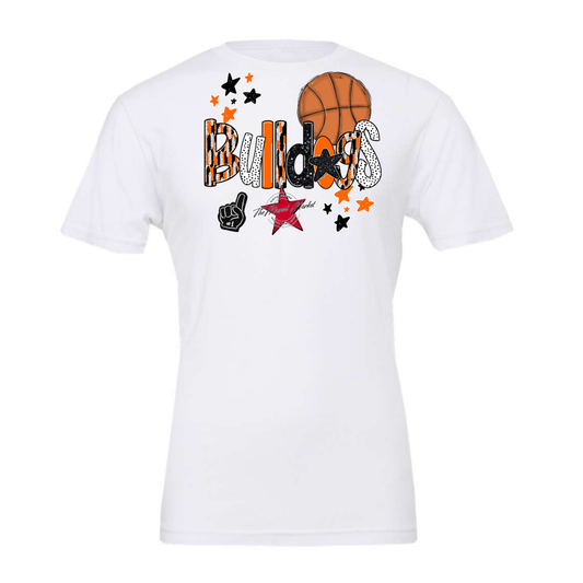 Bulldogs Basketball Scrape-Orange