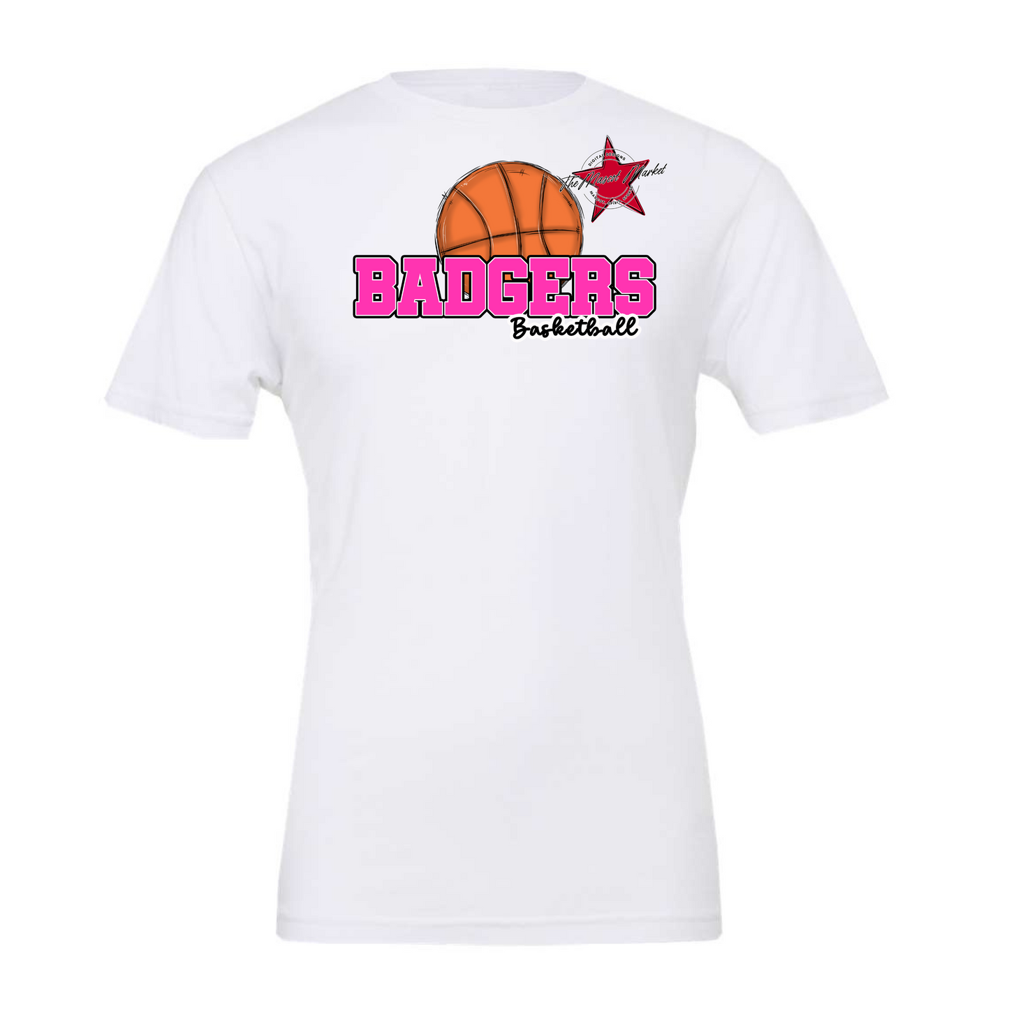 Badgers Varsity Basketball Design-Pink