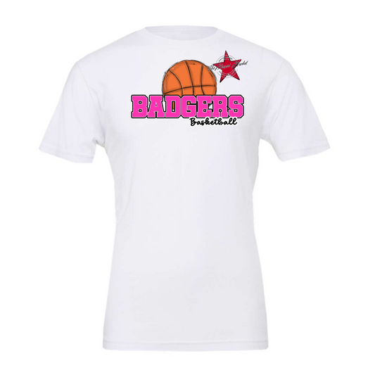 Badgers Varsity Basketball Design-Pink