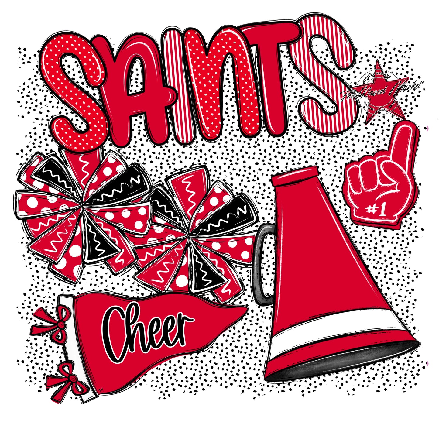 Saints Cheer Spirit-Red
