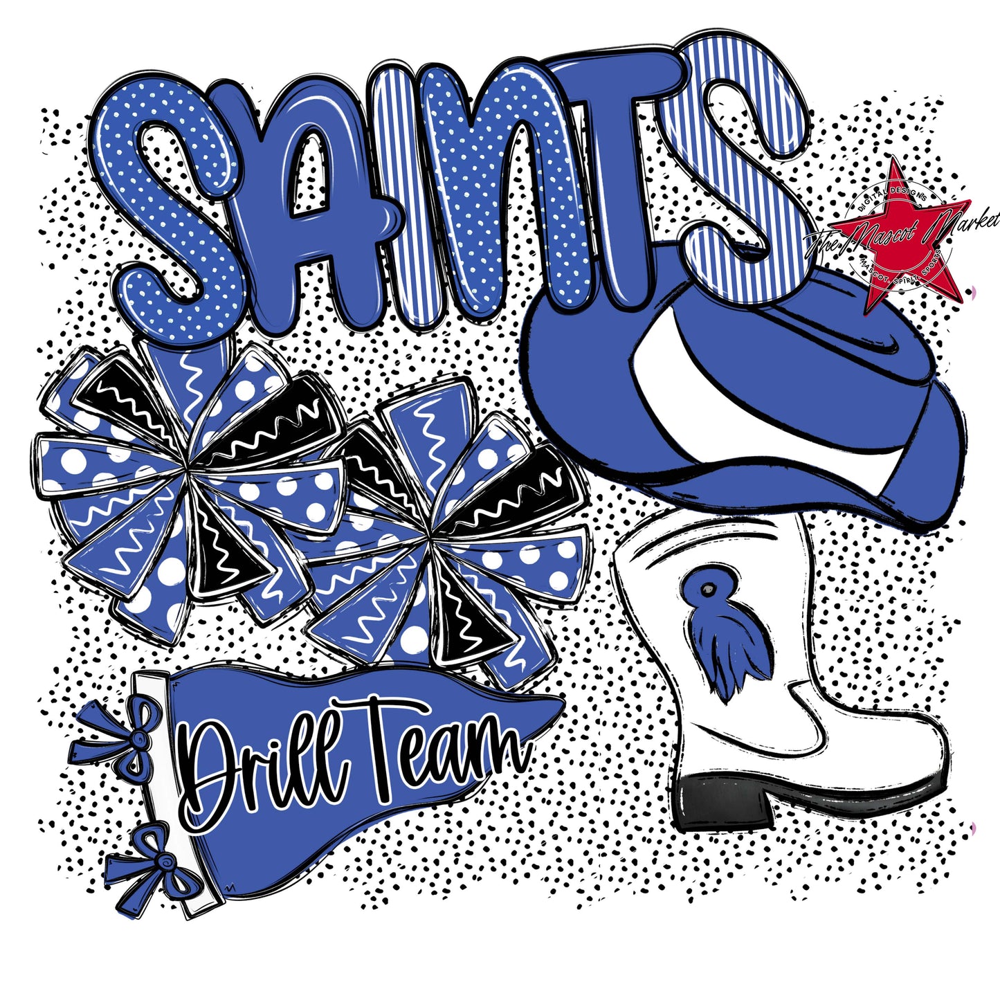 Saints Drillteam Spirit-Off Blue