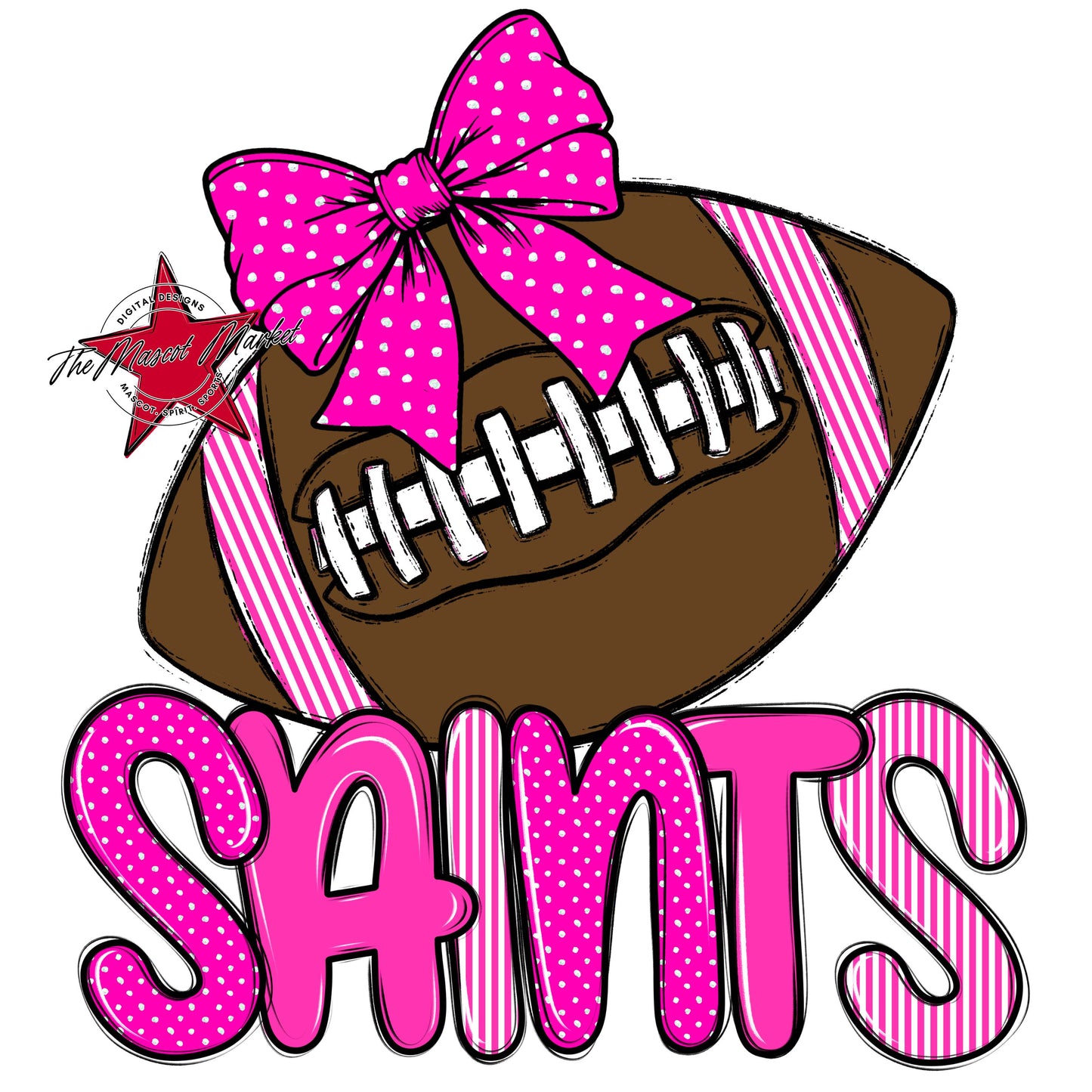 Saints Football Spirit Design-Pink