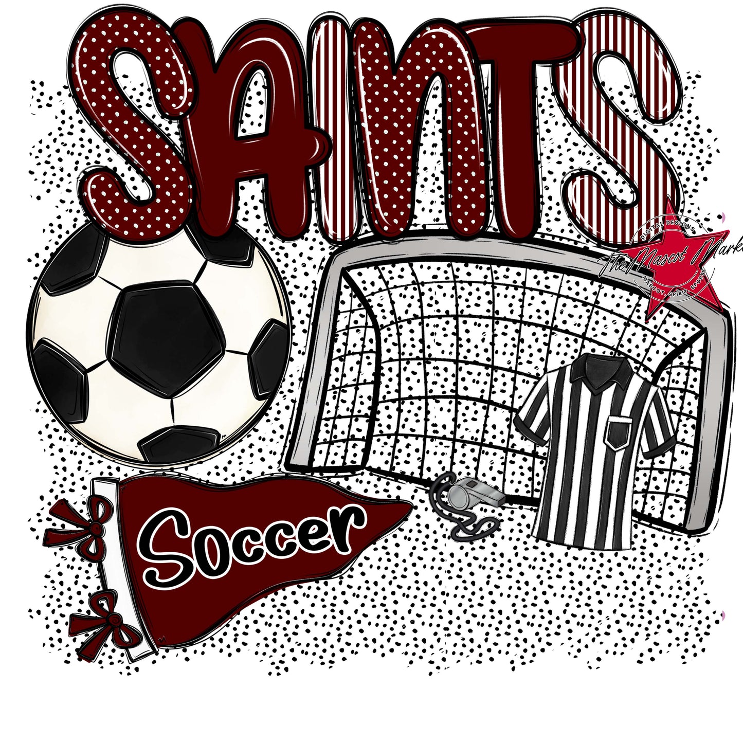Saints Soccer Spirit-Maroon