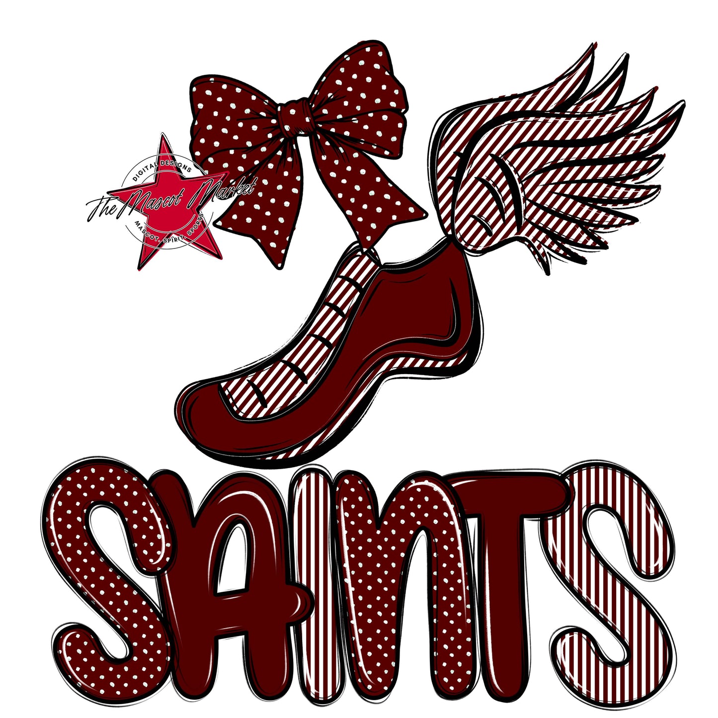 Saints Track Spirit Design-Maroon