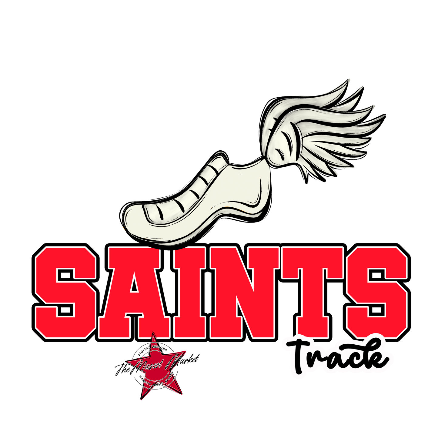 Saints Varsity Track-Bright Red