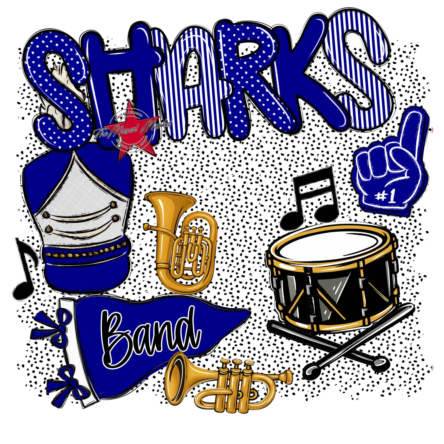 Sharks Band Spirit-Blue