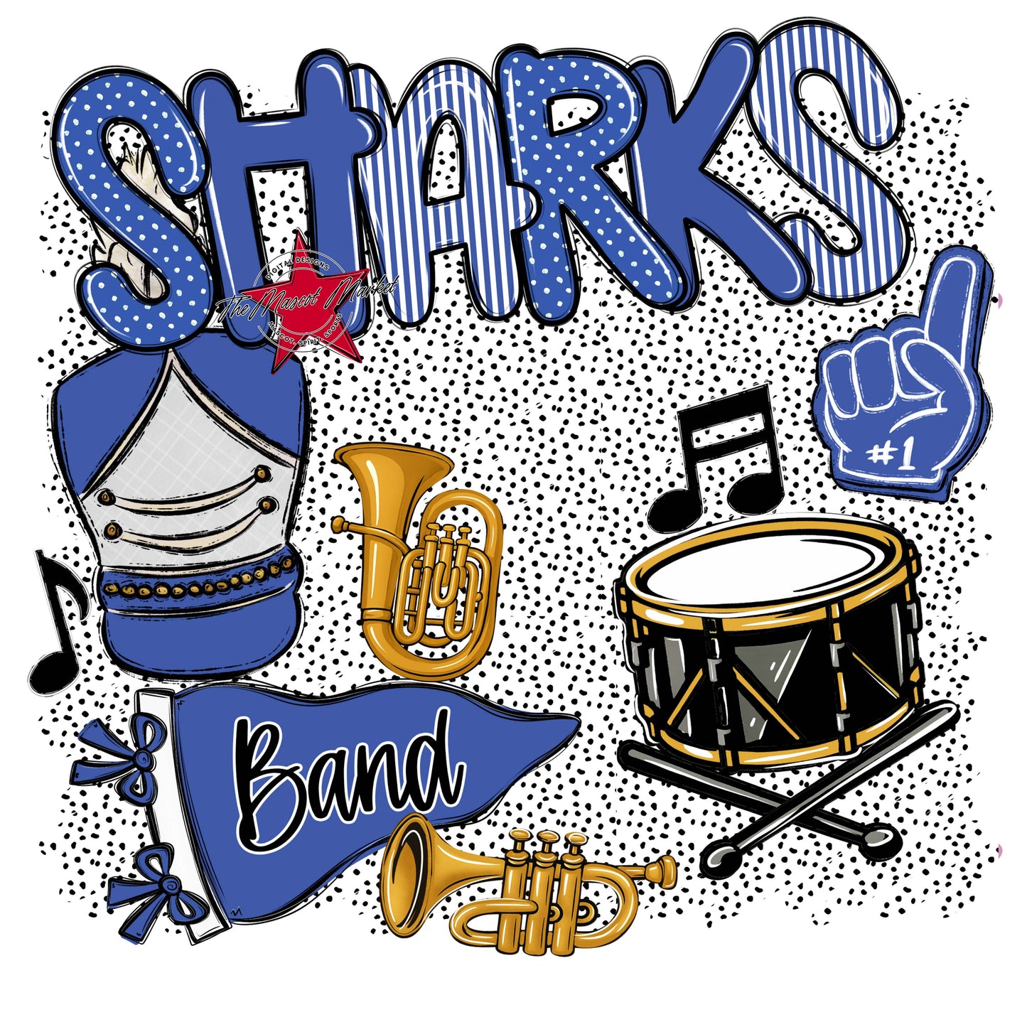 Sharks Band Spirit-Off Blue