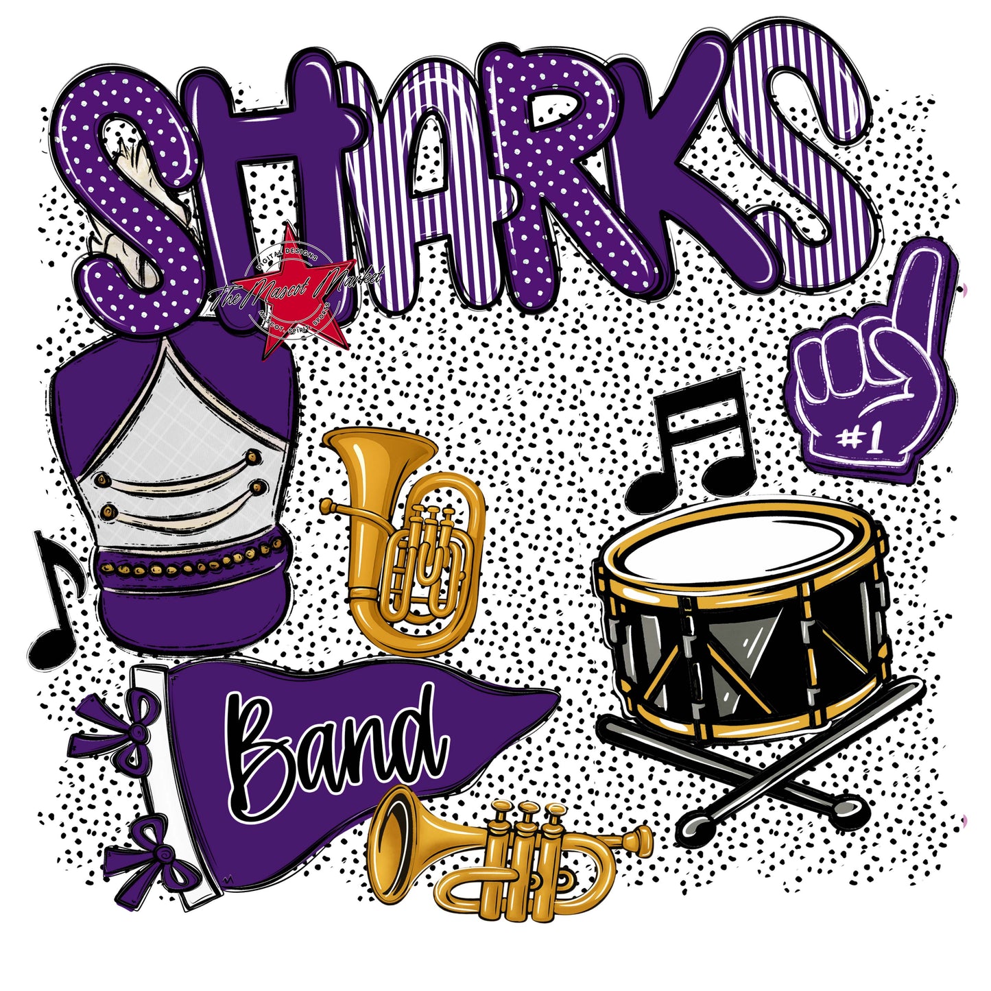 Sharks Band Spirit-Purple