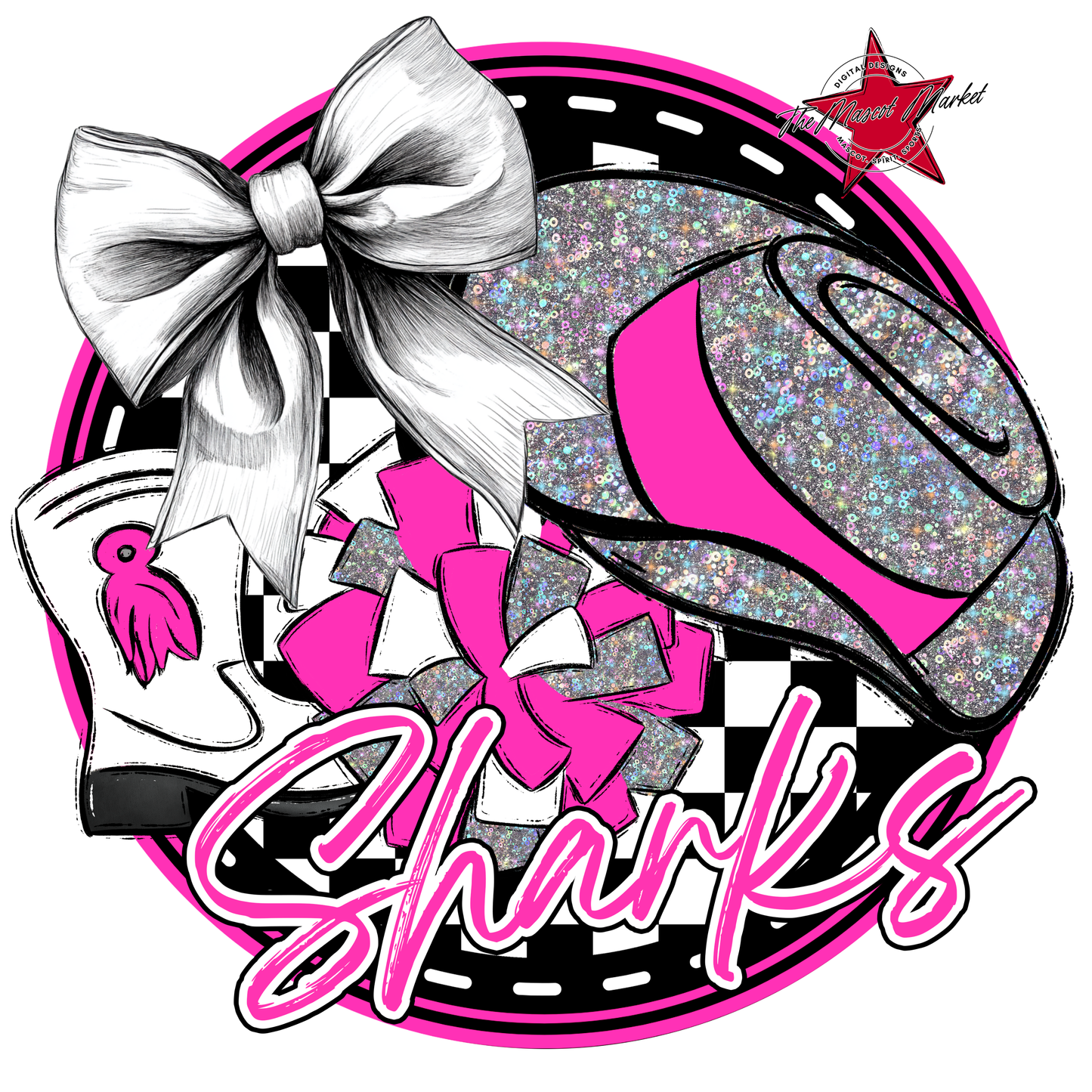 Sharks Circle Drillteam Design-Pink