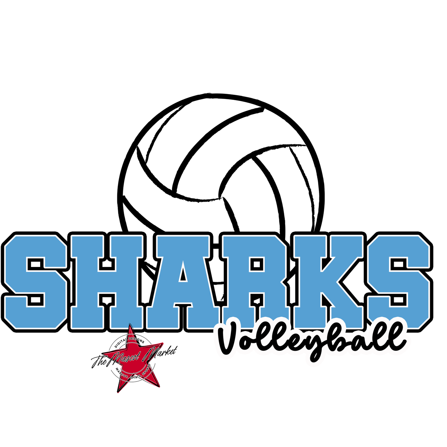 Sharks Varsity Volleyball-Carolina Blue