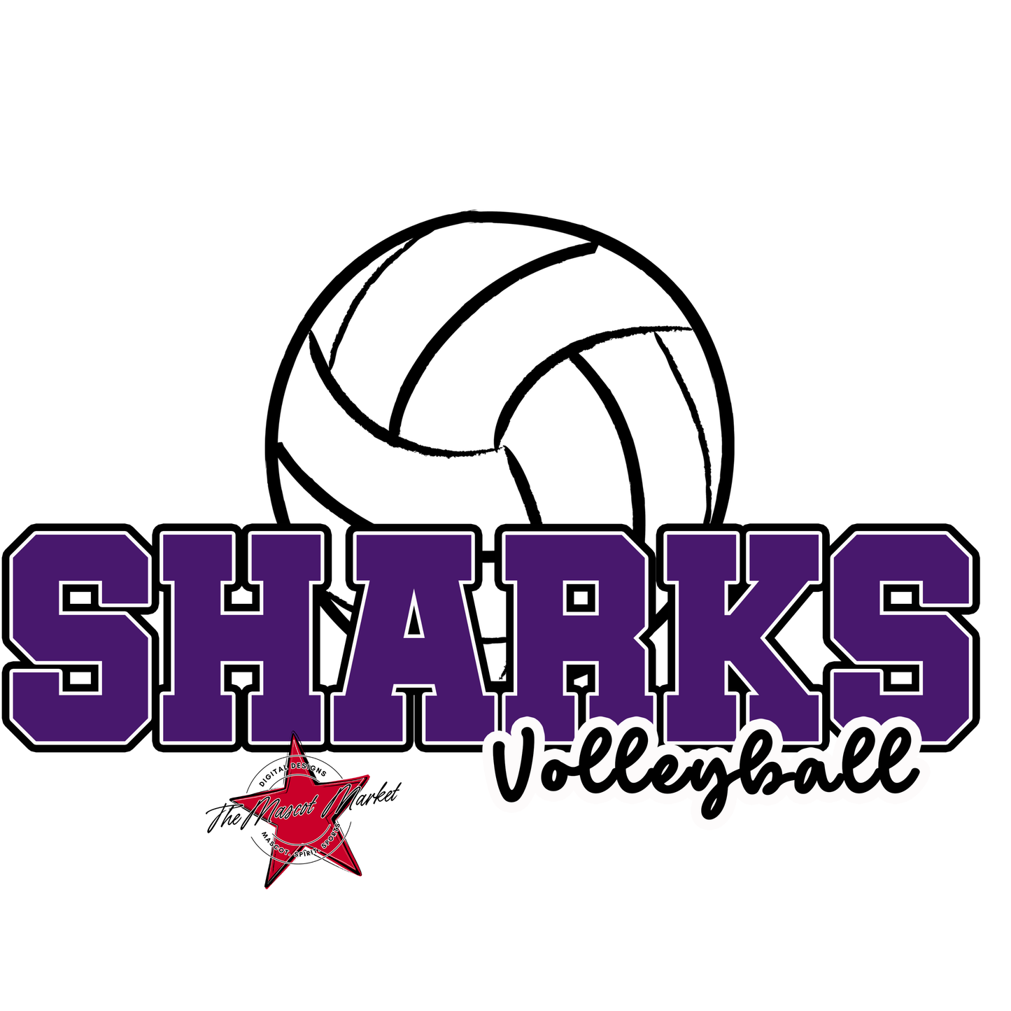 Sharks Varsity Volleyball-Purple