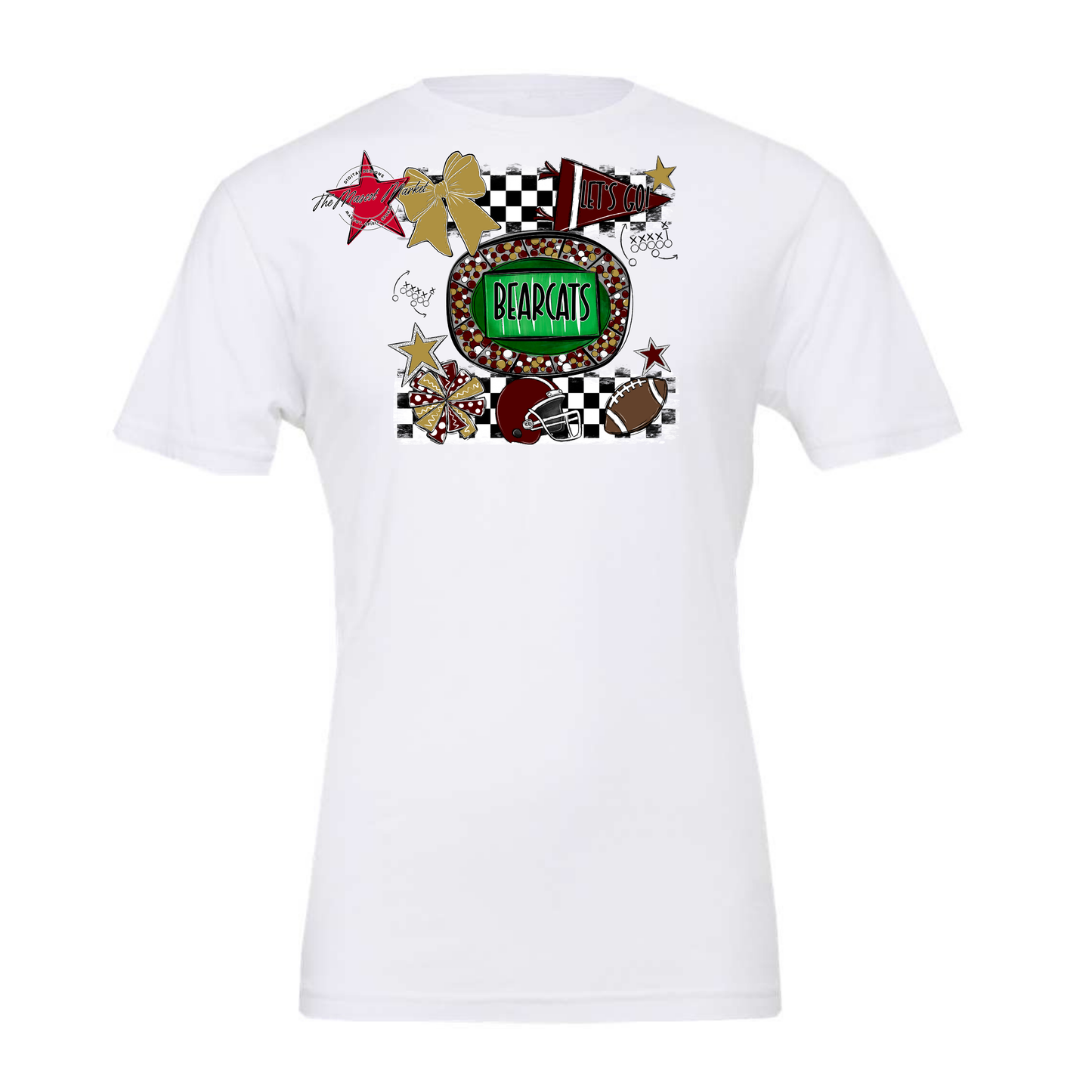 Bearcats Checkers Spirit Design-Maroon-Gold