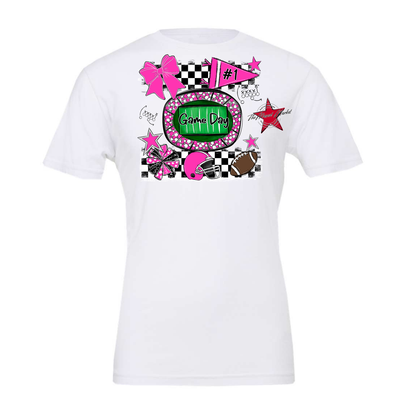 Game Day Checkers Spirit Design-Pink
