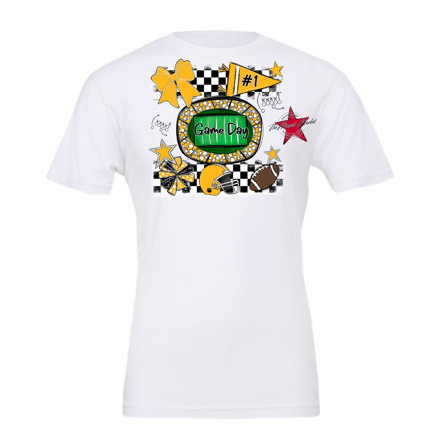 Game Day Checkers Spirit Design-Yellow