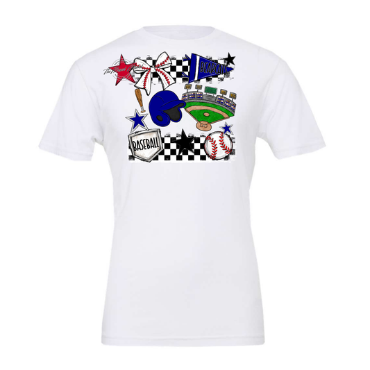 Bearcats Baseball Checkers Design-Blue