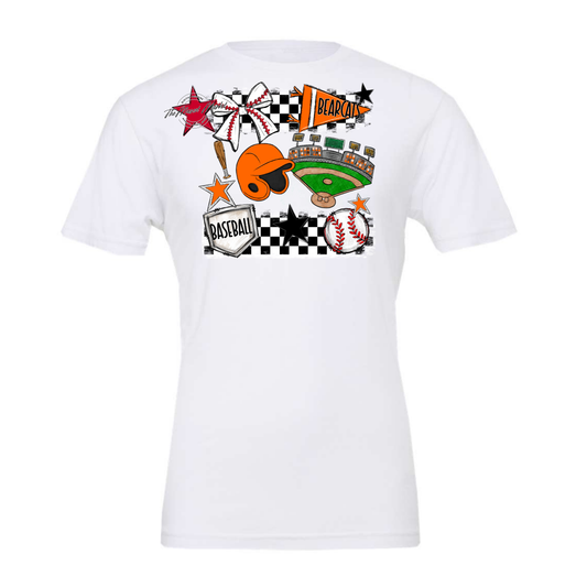 Bearcats Baseball Checkers Design-Orange