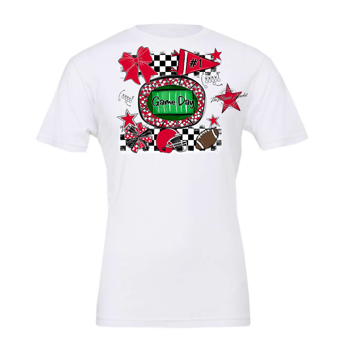 Game Day Checkers Spirit Design-Red