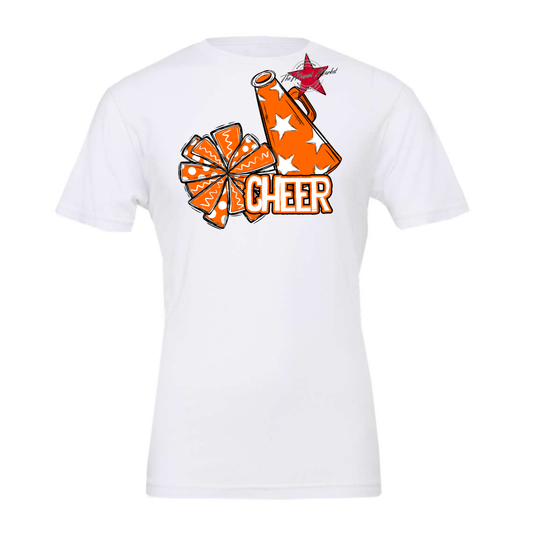 Cheer Doodle Megaphone Design-Orange