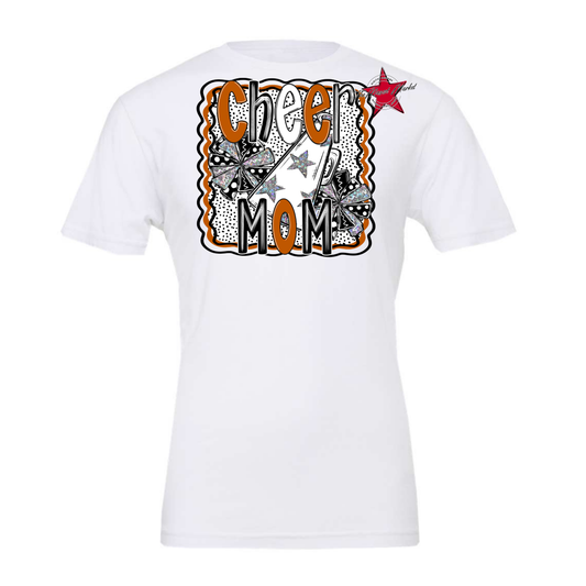 Cheer Mom Megaphone Dot Design-Burnt Orange