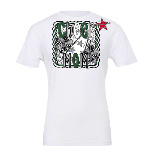 Cheer Mom Megaphone Dot Design-Green