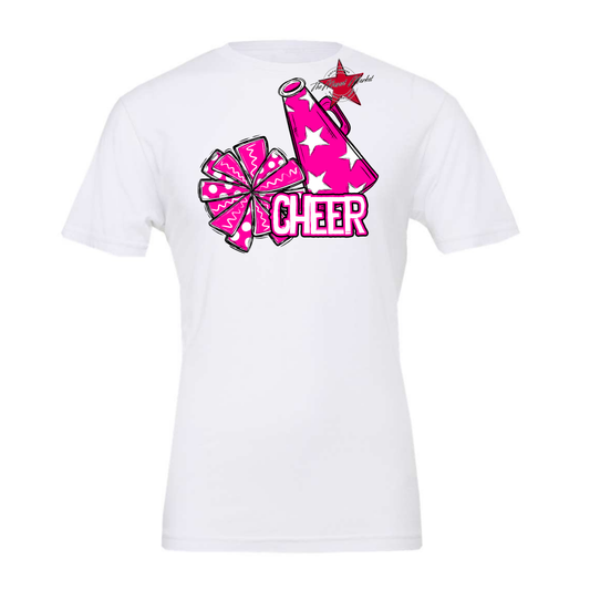 Cheer Doodle Megaphone Design-Pink