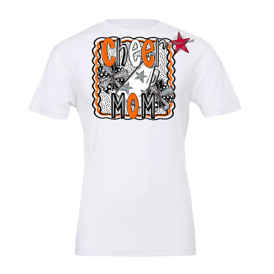 Cheer Mom Megaphone Dot Design-Orange