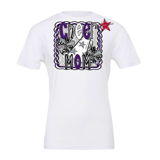 Cheer Mom Megaphone Dot Design-Purple